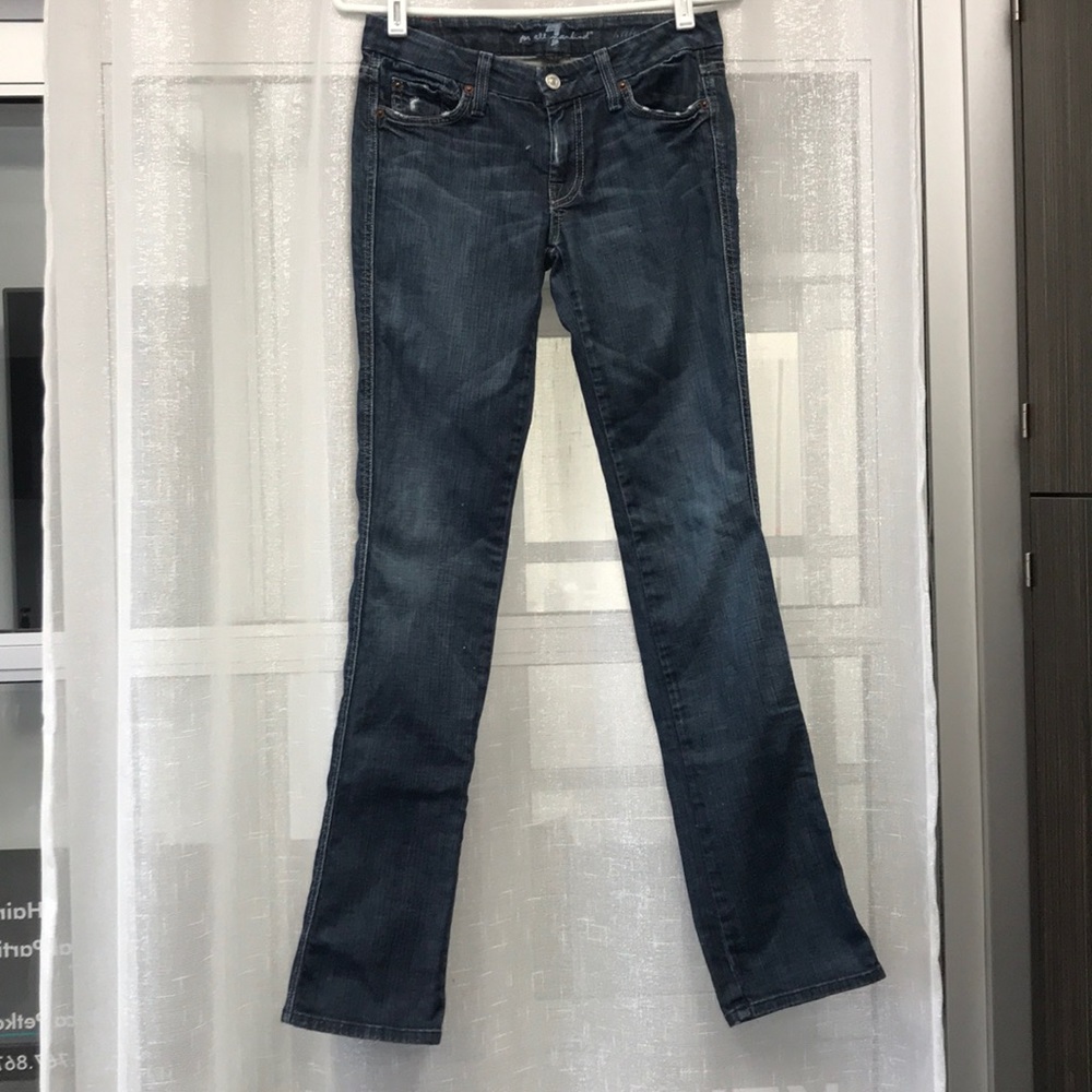 7 for all mankind strait leg denim